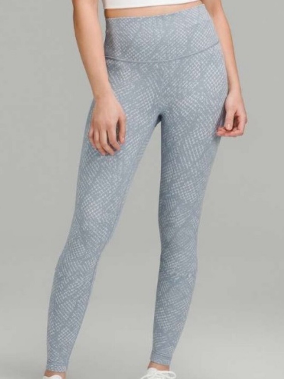 Lululemon 28" Wunder Under Luxtreme Reptilla Jacquard Chambray Starlight